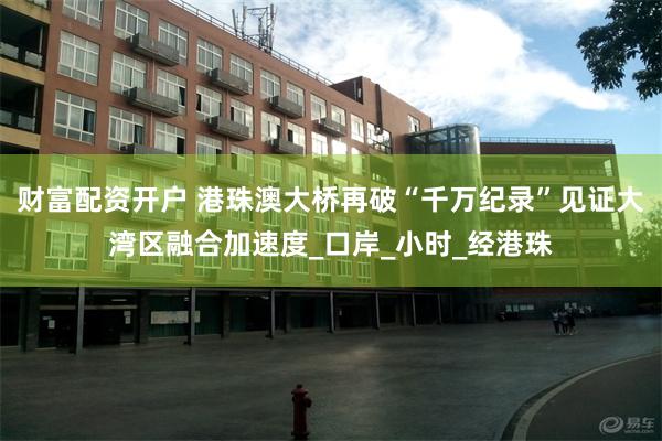 财富配资开户 港珠澳大桥再破“千万纪录”见证大湾区融合加速度_口岸_小时_经港珠