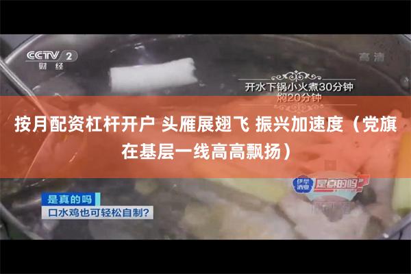 按月配资杠杆开户 头雁展翅飞 振兴加速度（党旗在基层一线高高飘扬）